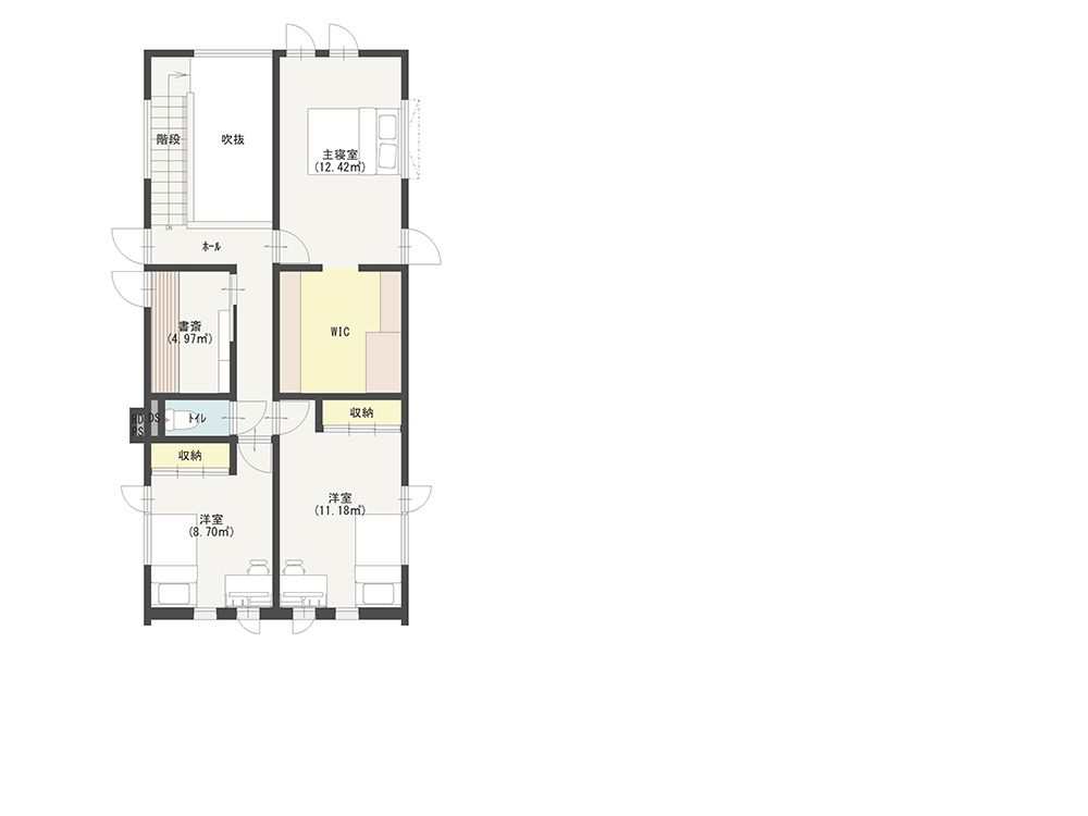 大進建設「D-DESIGN」2階フロア図